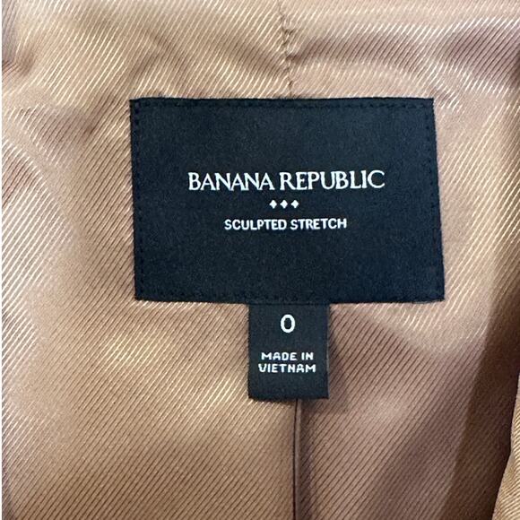 NWT Banana Republic Sculpted stretch blazer size 0 tan - Picture 3 of 7